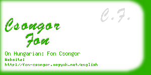 csongor fon business card